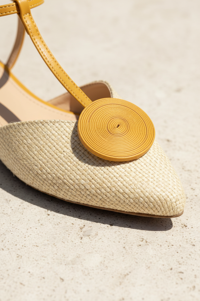 Acerola Textile Sandals – Natural Eco Flat