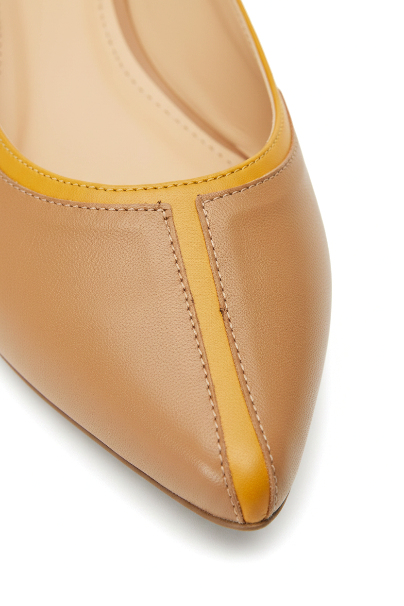 Pitanga Brown Leather Ballerinas