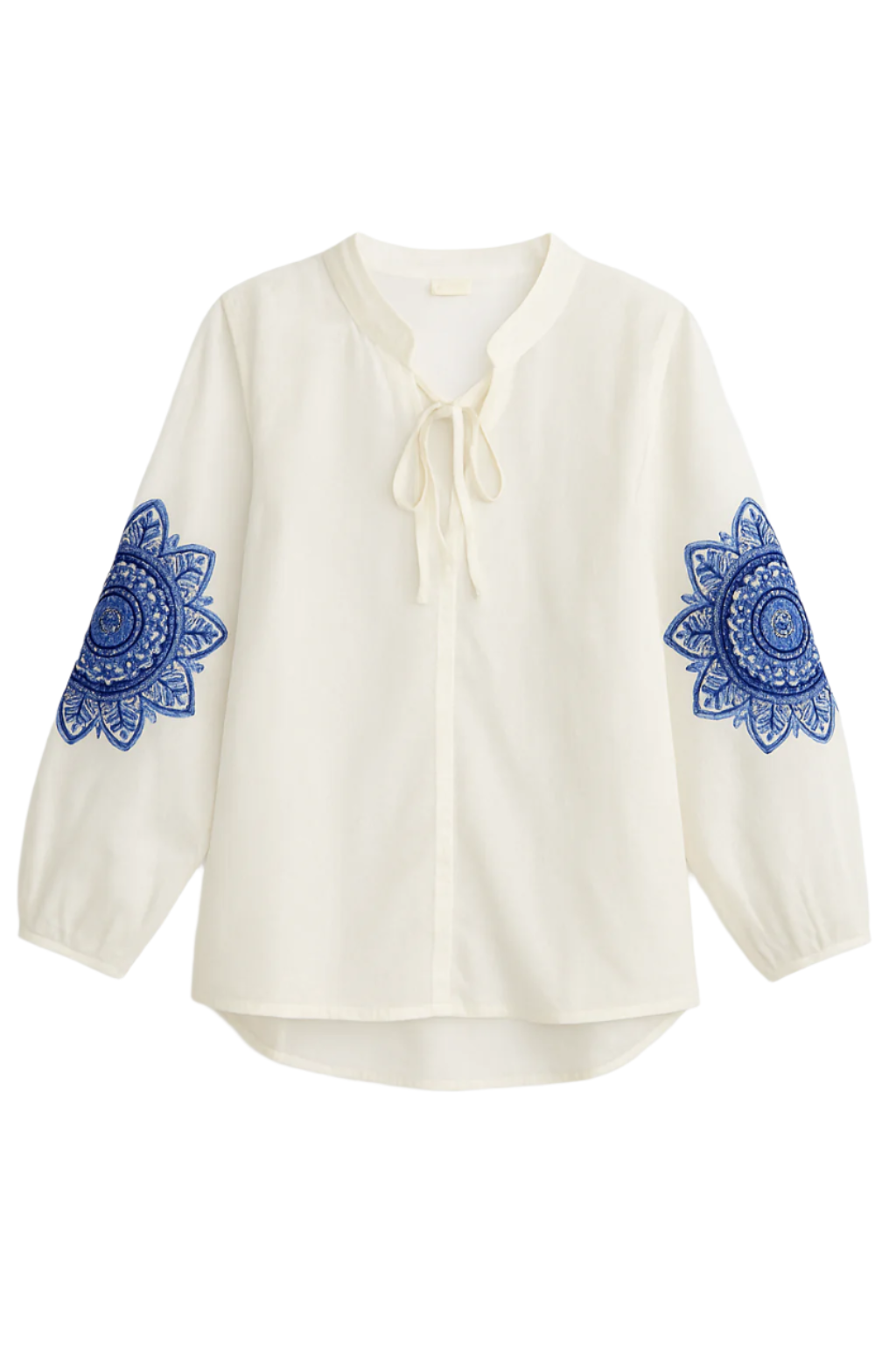 Blouse | Greek Archaic Kori White/Blue