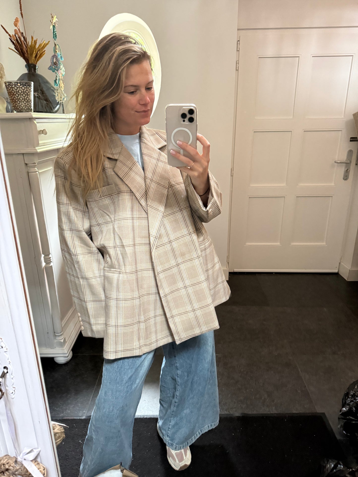 Oversized Blazer Beige Dames | Ambika