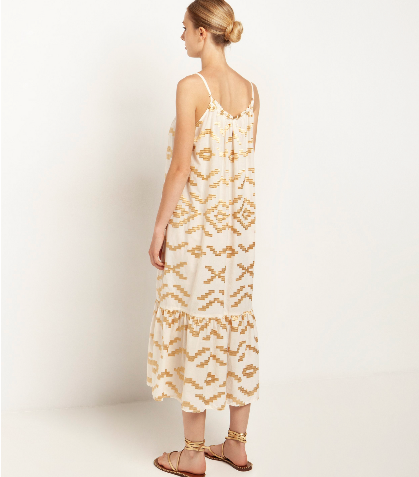 Jurk | Greek Archaic Kori Natural/gold - For Models and Mermaids
