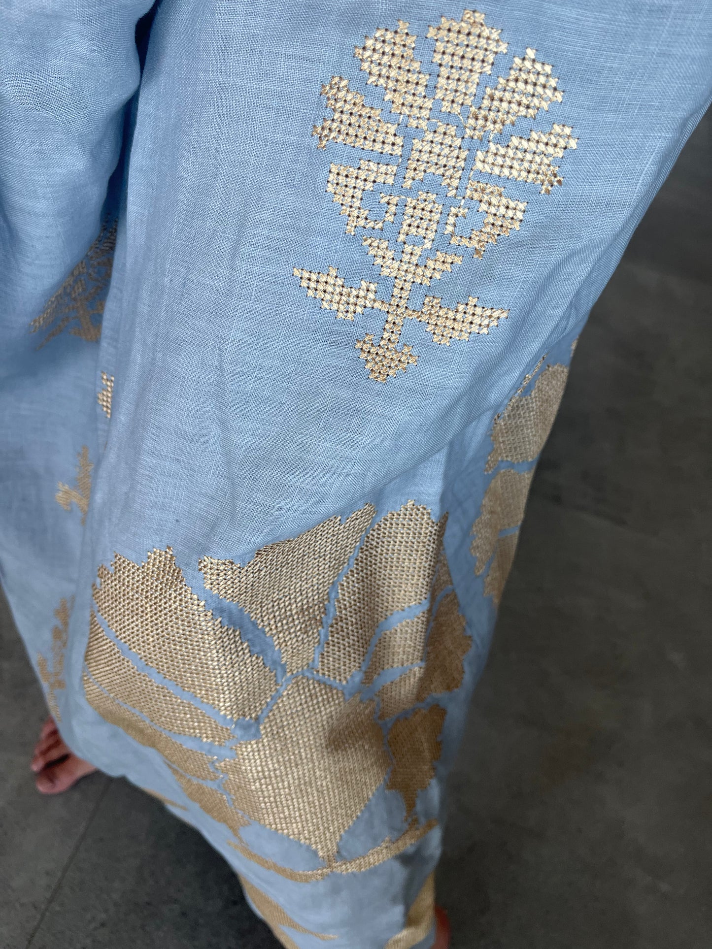 Jurk | Greek Archaic Kori Light Grey/Gold - For Models and Mermaids
