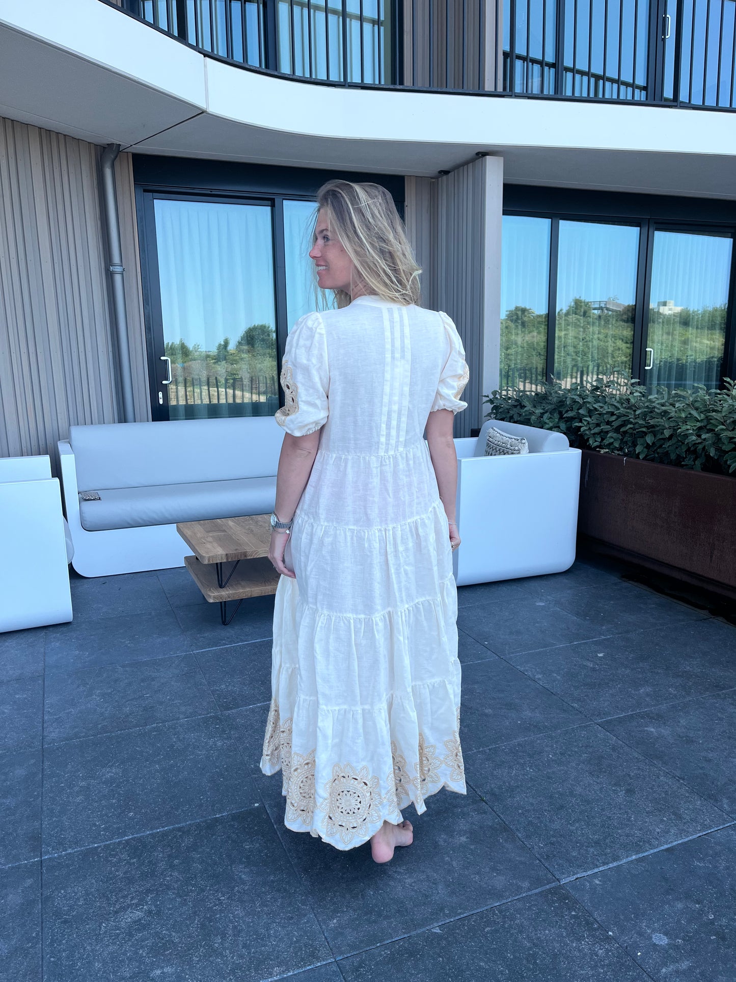 Jurk | Greek Archaic Kori Neutral/cream - For Models and Mermaids