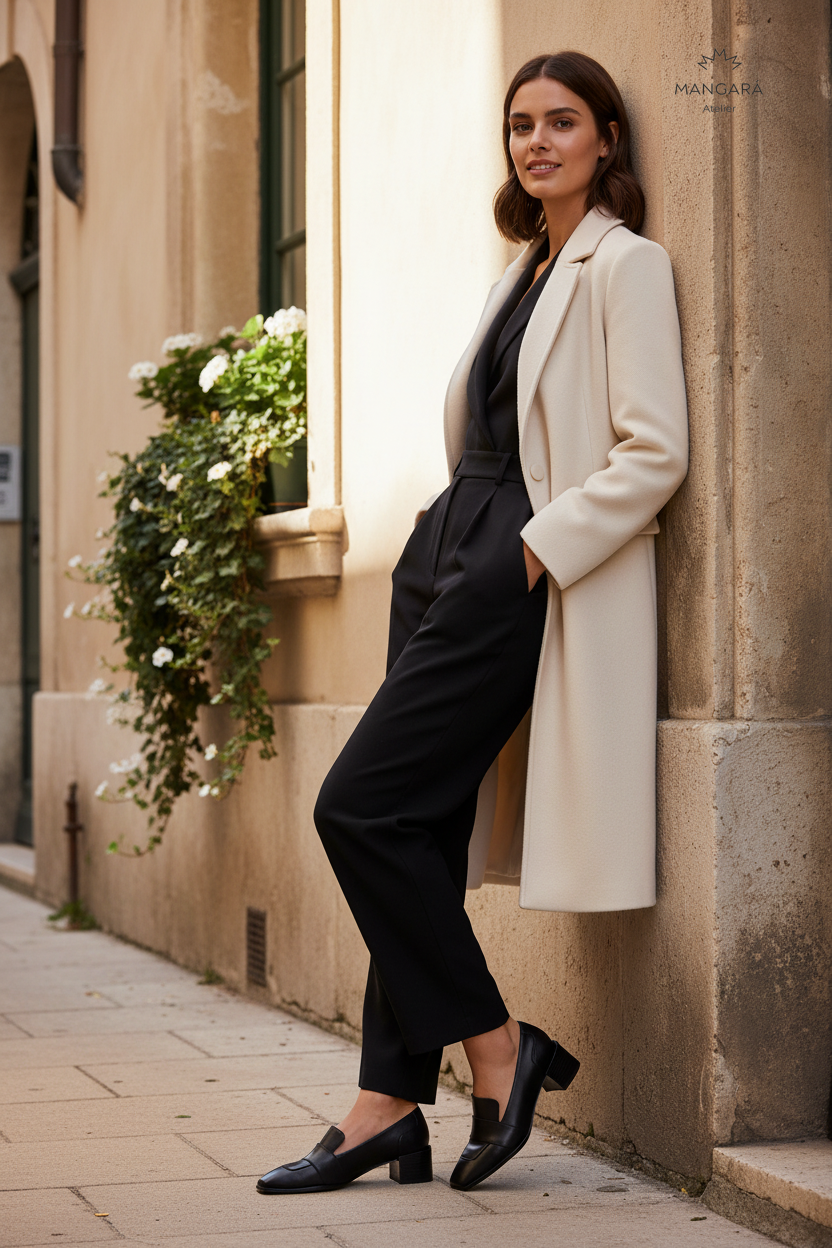 Louro Loafers in Black Calf Leather – 4cm Block Heel