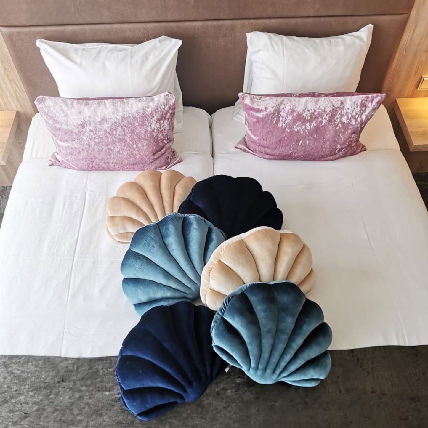Schelpenkussen | Blauw - For Models and Mermaids