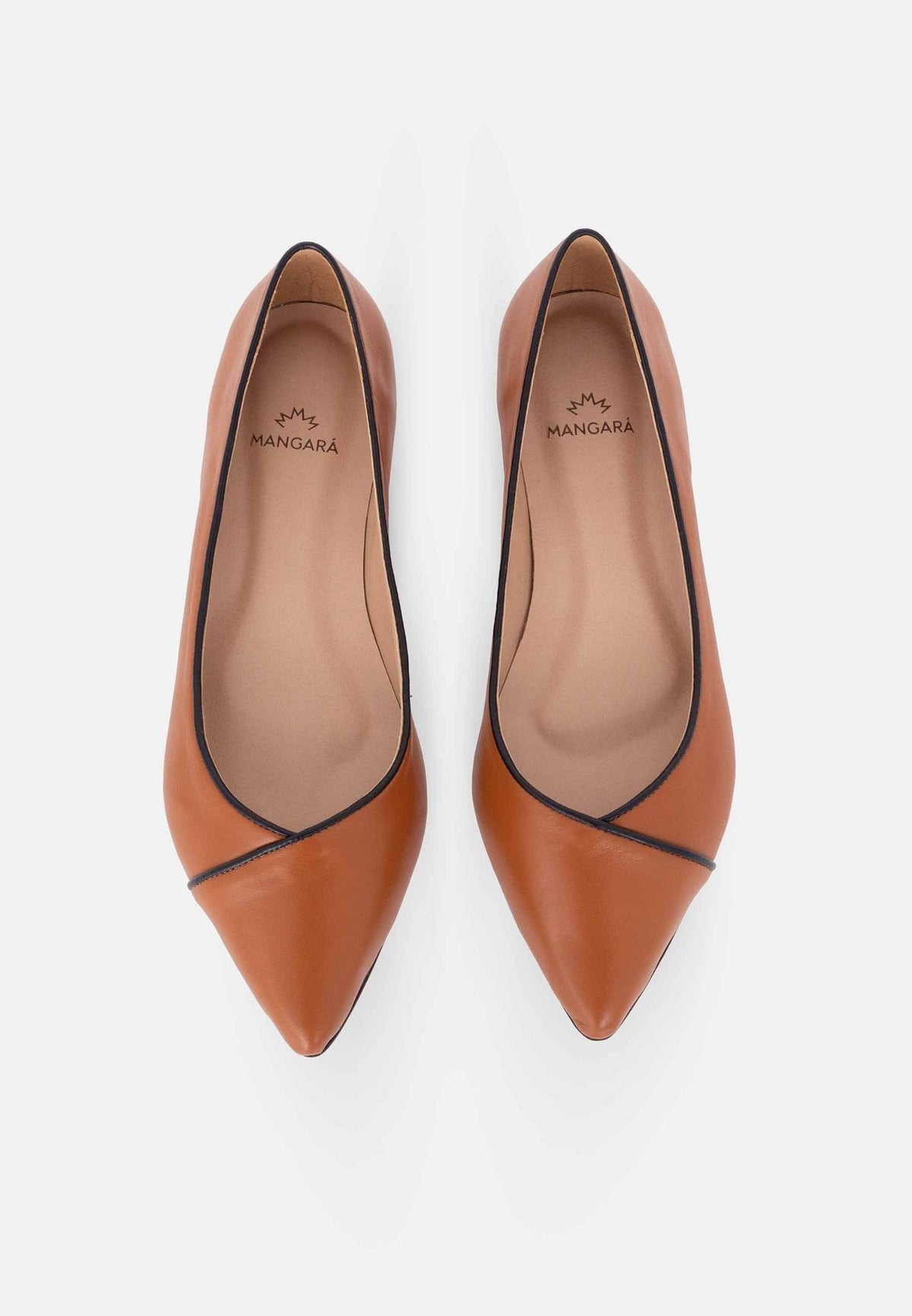 Ariri Brown Leather Ballerinas – Comfort Flat