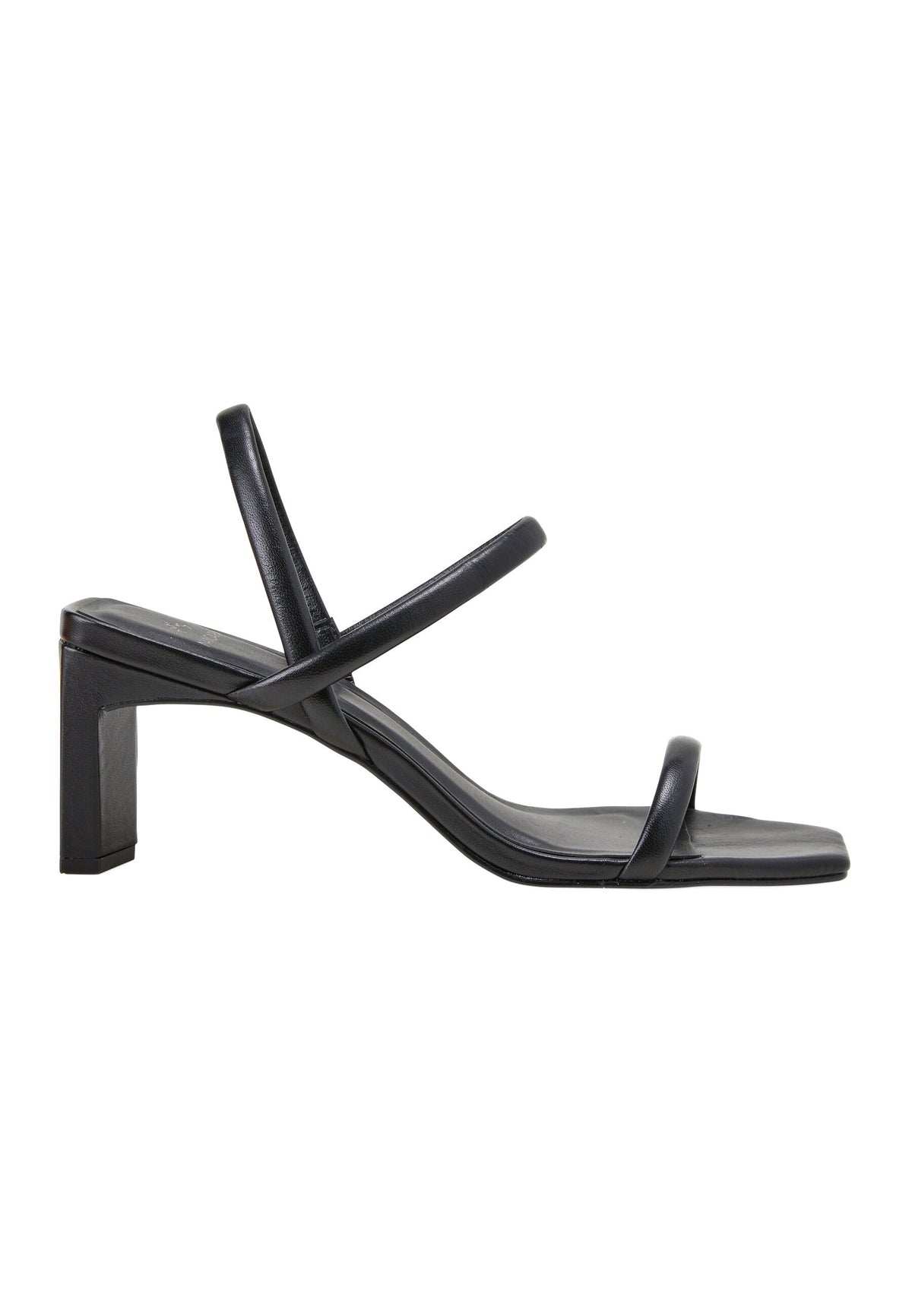 Palmito Goat Black Leather Sandals – 6.5cm Block Heel