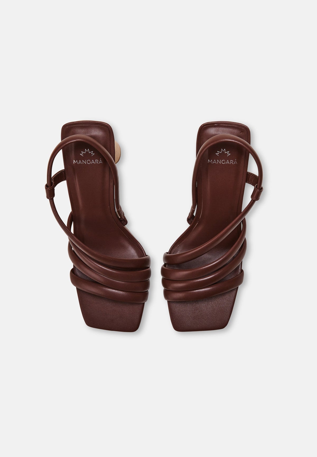 Cedro Chocolat Calf Leather Sandals – 8cm Cylindrical Block Heel
