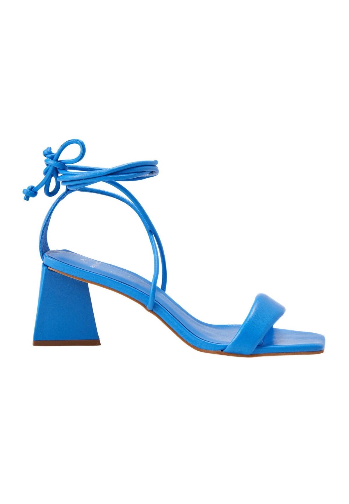 Caúna Blue Calf Leather Strappy Block Heel Sandals – 6.5cm