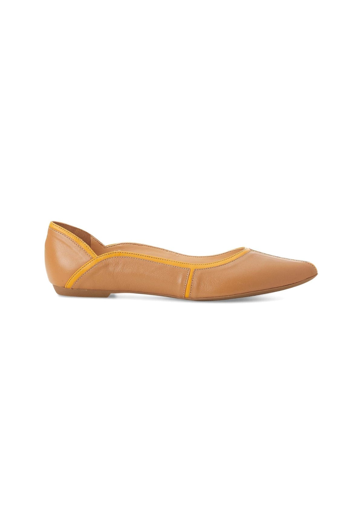 Pitanga Brown Leather Ballerinas