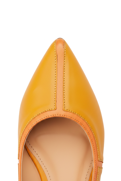 Pitanga Yellow Leather Ballerinas