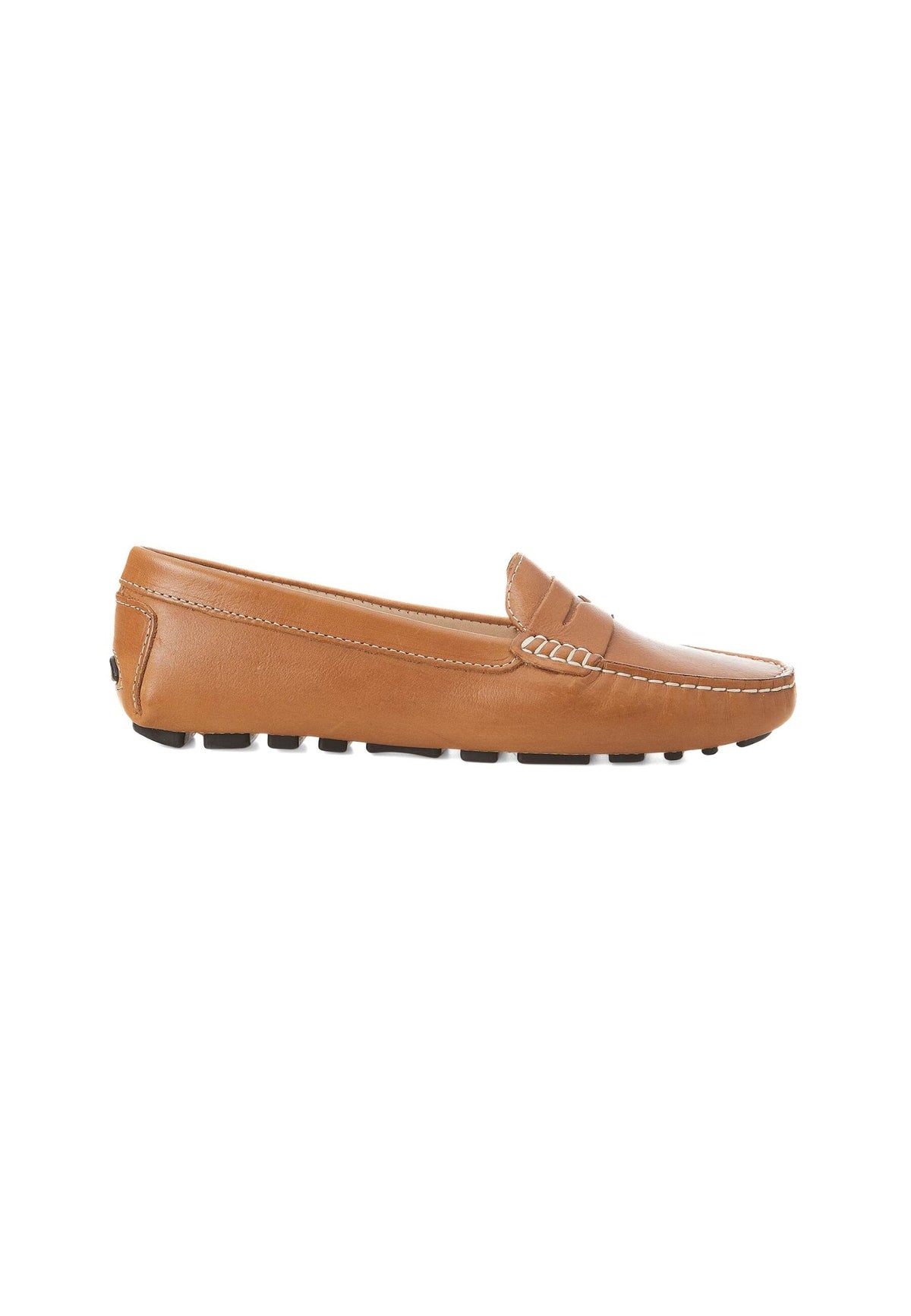 Angico Cognac Leather Driving Loafers – Flat Penny Moccasins