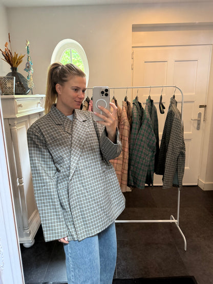 Ambika Oversized Blazer Blauw Bruin | Dames One Size