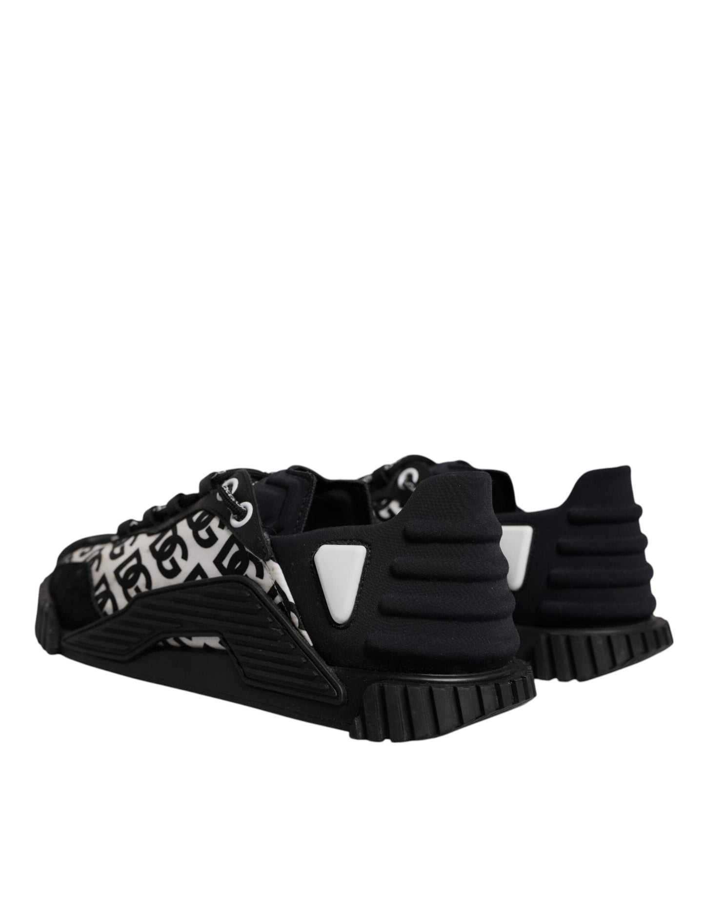 Dolce & Gabbana Black Logo Lace Up Low Top NS1 Sneakers Shoes