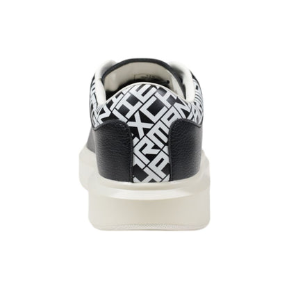 Armani Exchange Black And White Leather Sneaker