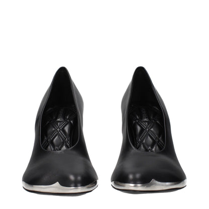 Burberry Black Leather High Heel Pumps