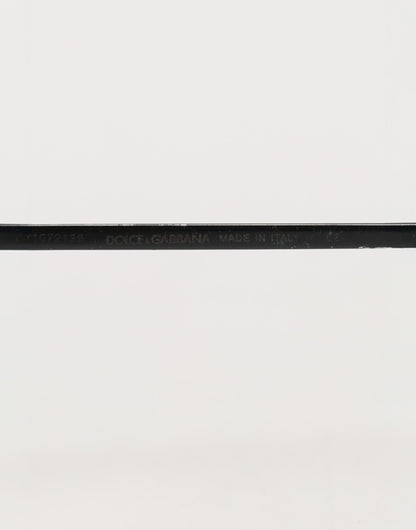 Dolce & Gabbana DG2225 Black Gold Lace Frame Brown Gradient Sunglasses