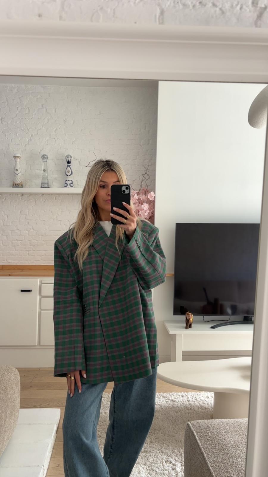 Oversized Blazer Groen Dames | Ambika