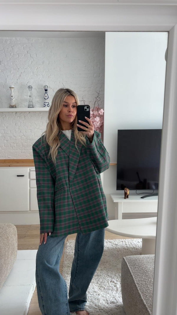 Oversized Blazer Groen Dames | Ambika
