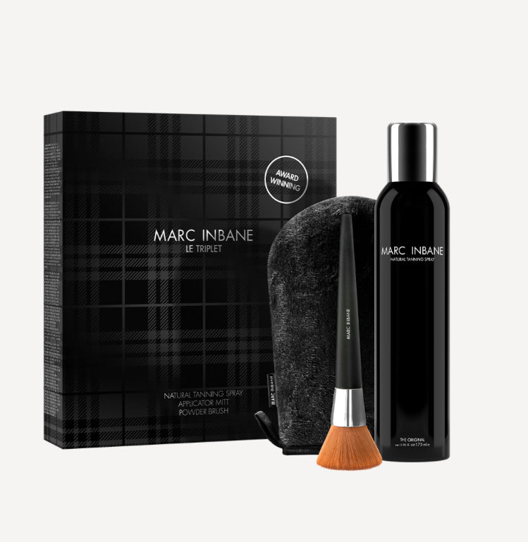 Le Triplet Black – Spray + Handschoen + Powder Brush
