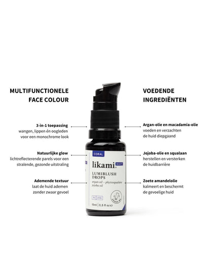 Líkami Lumiblush Drops – Natuurlijke teintboosters | 15 ml