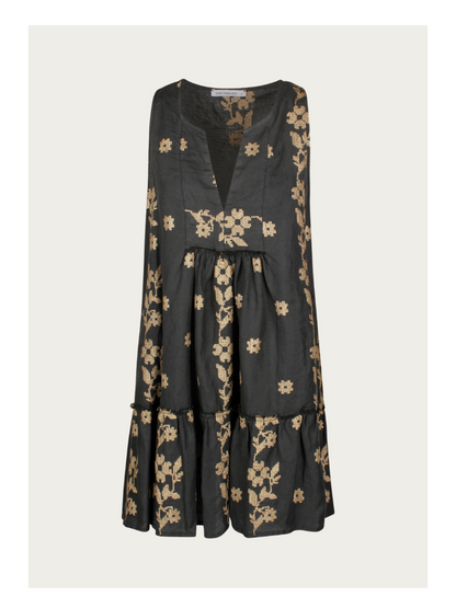 Jurk | Greek Archaic Kori Charcoal/gold - For Models and Mermaids