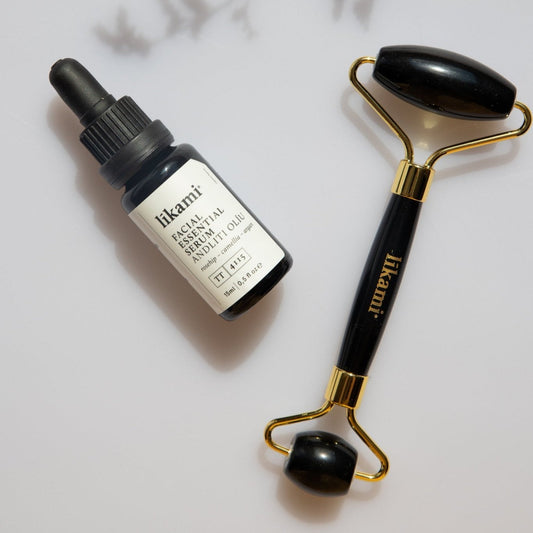 Likami Facial Essential Serum & Jade Stone Roller Set
