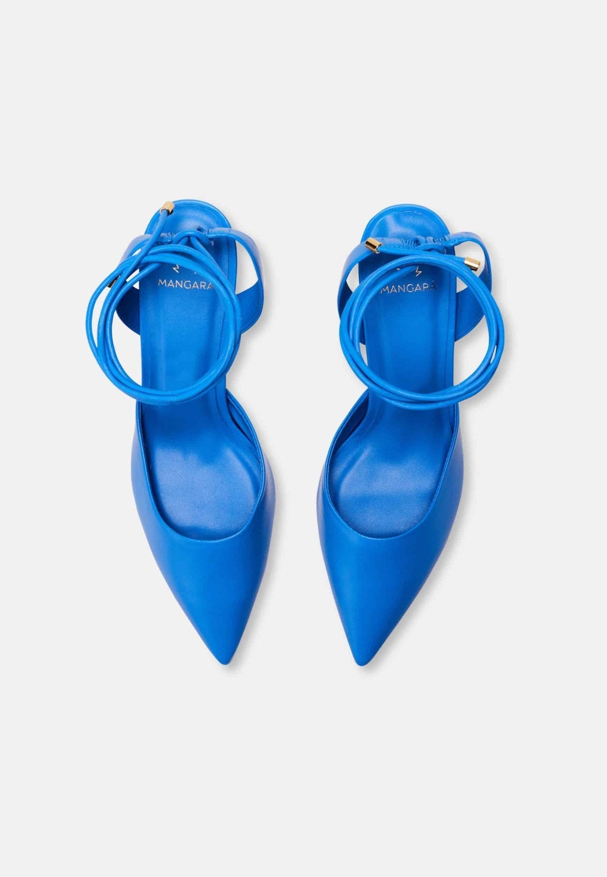 Jaborandi Blue Leather Slingback Heels – 6.5cm Pointed Toe