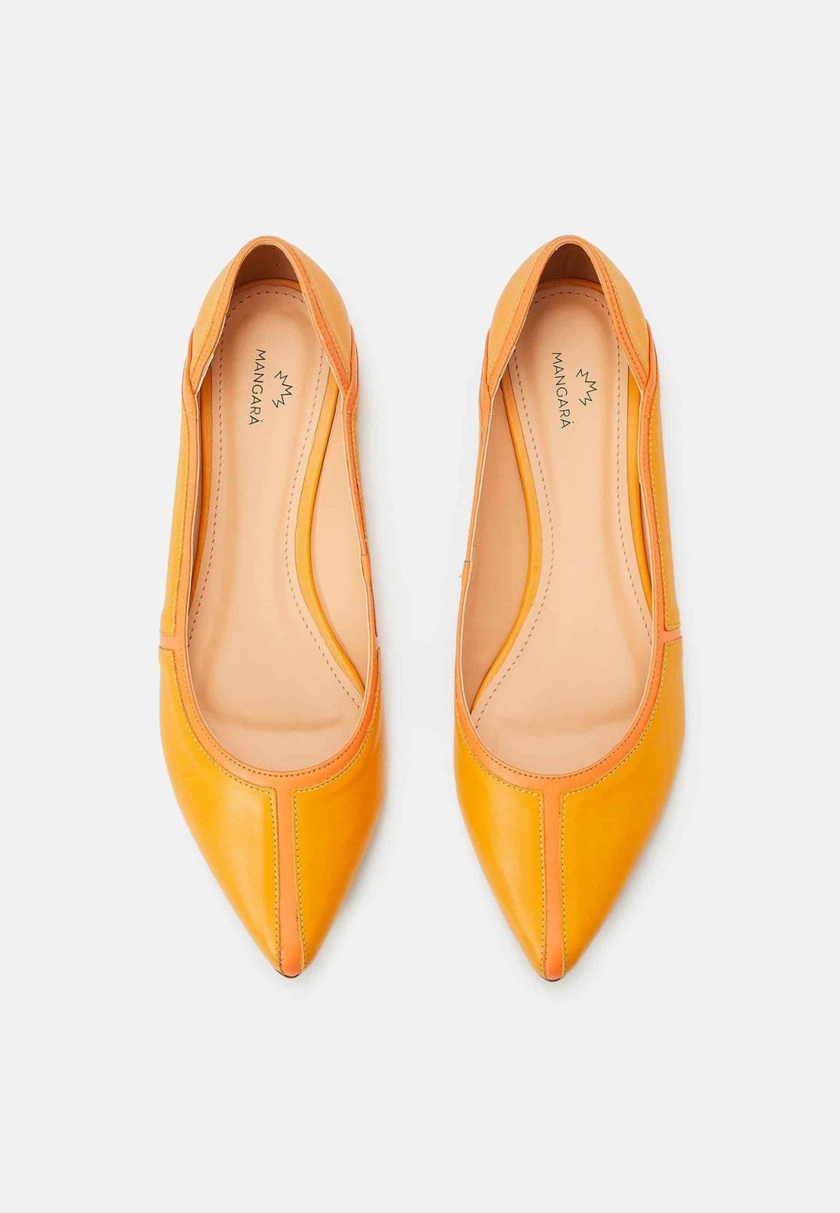 Pitanga Yellow Leather Ballerinas