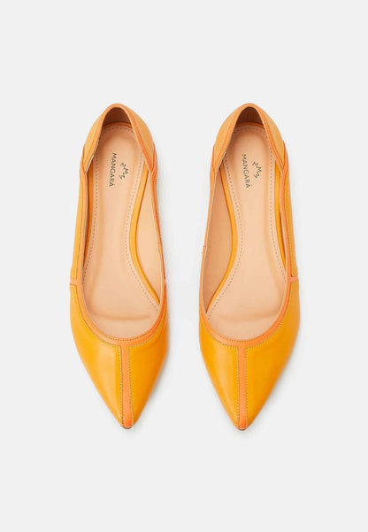 Pitanga Yellow Leather Ballerinas