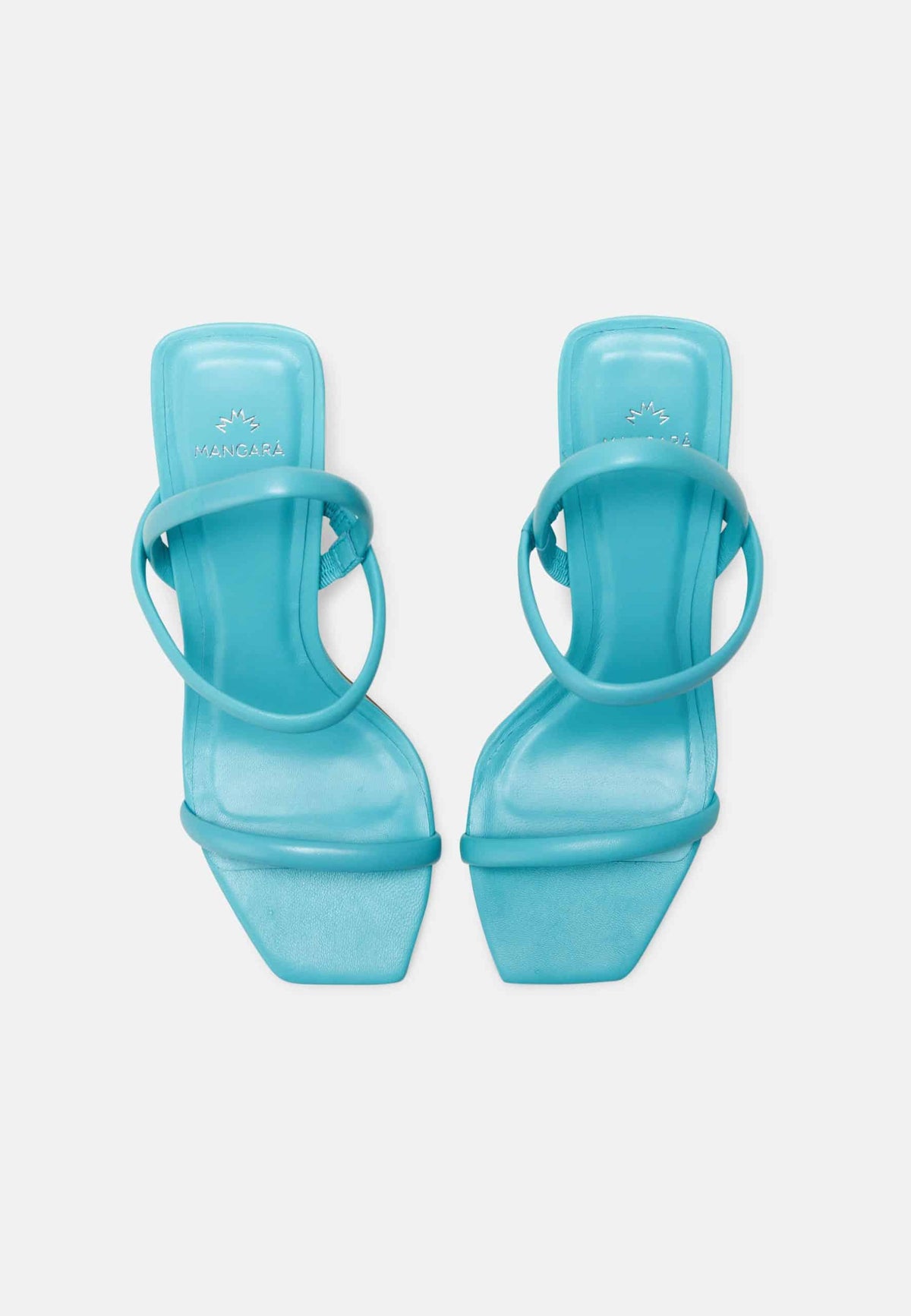Palmito Goat Turquoise Leather Sandals – 6.5cm Block Heel