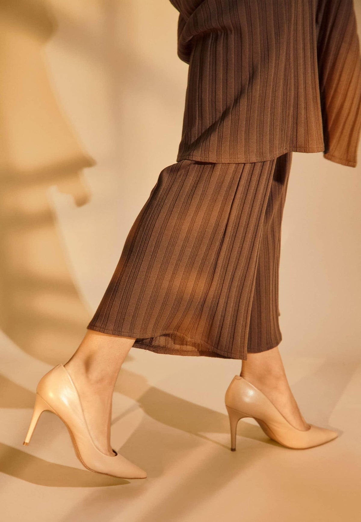 Beri Leather Stiletto Pumps – 8.7cm Beige