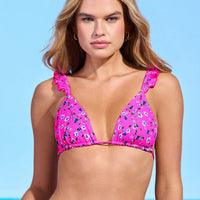 Bikini Top | Maaji Happyflower Crush Ruffle Triangle - For Models and Mermaids