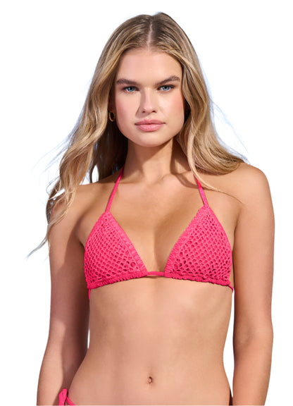 Bikini Top | Maaji Hot Fushia Balmy Sliding Triangle - For Models and Mermaids