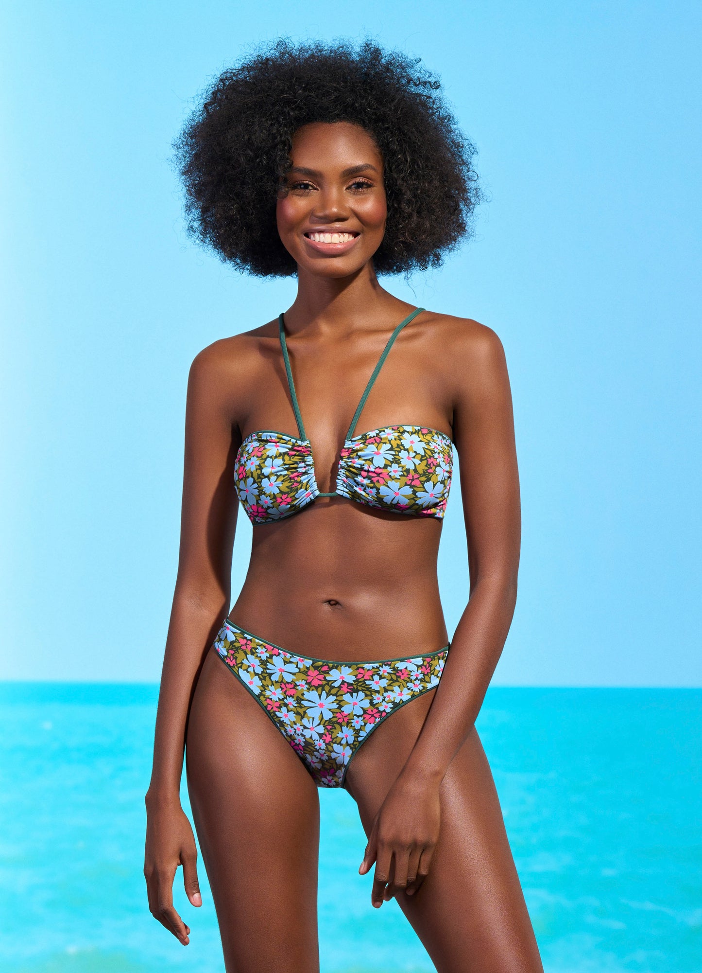 Bikini Bottom | Maaji Green flower - For Models and Mermaids