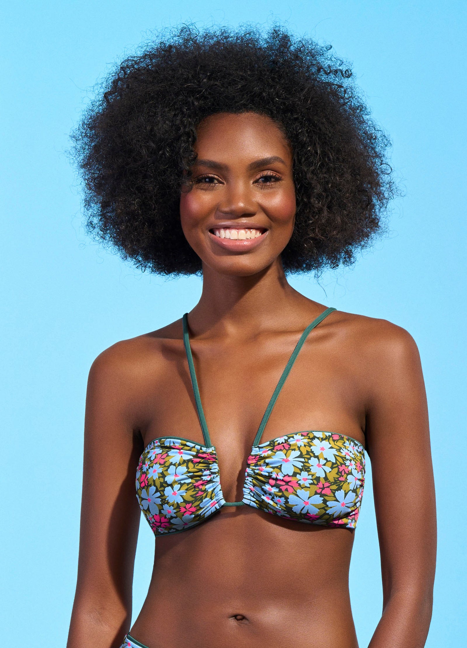 Bikini Top | Maaji Green flower - For Models and Mermaids