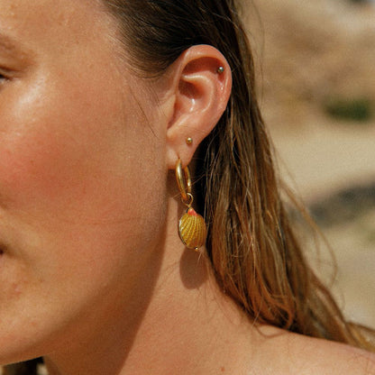 Oorbellen Seashell | Geel - For Models and Mermaids